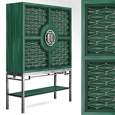 Green deco chest of drawer