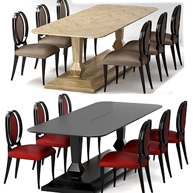 Cristaux table Sidonie chair Christopher Guy
