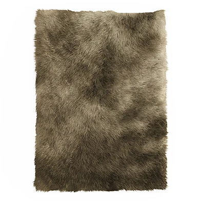 Fluffy rectangular carpet