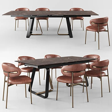 Calligaris Sunshine Tavalo table_Oleandro chair_02