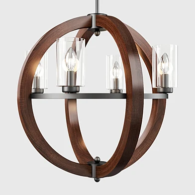 Grand bank globe chandelier