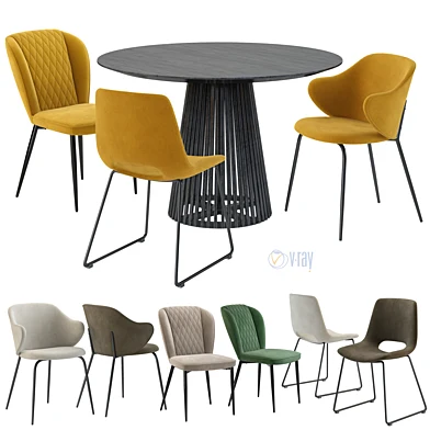 La Forma .  IRUNE TABLE . Suanne , Ziggy . Стул М-44 Vetro Mebel