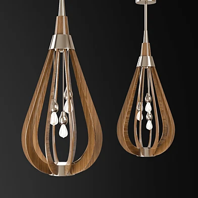 BONI TAUPE WOOD PENDANT
