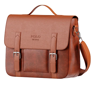 Men Vintage PU Leather  POLO VICUNA