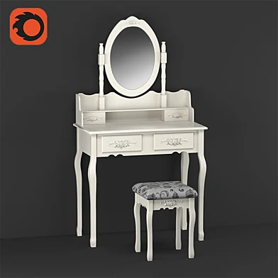 Туалетный столик с зеркалом и табуретом Secret De Maison ARNO mod.HX18-263