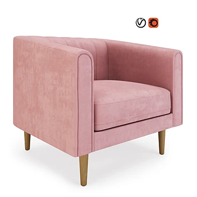 Blush Pink Channel Back Sacha Chair
