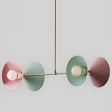Polarize Pendant Light in Brass With Celadon from Blueprint Lighting