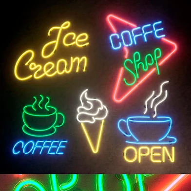 Light modules. Set 33. Neon