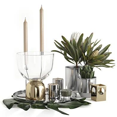 H&M HOME Chrome Decorative Set