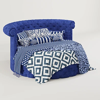 Velvet Round Bed