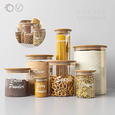 Bambo glass jars