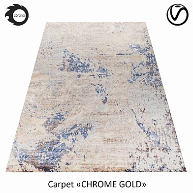 Индийский Ковёр Шерстяной «Chrome Gold» Paint-Abstract-Color-2-2