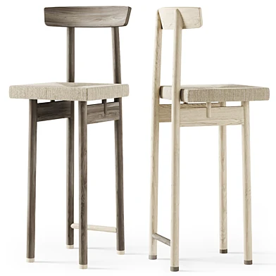 Wooden bar stool / Барный стул с плетением