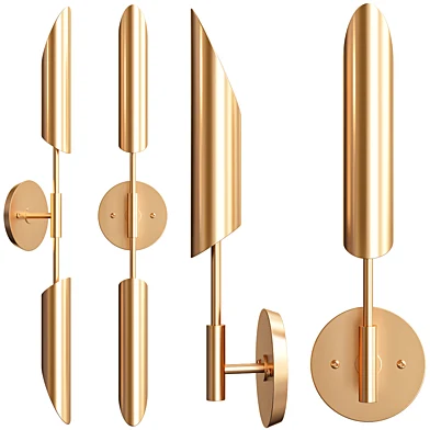Spadia Wall Lamp Sconce with Brass Accent