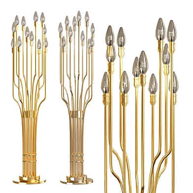 Janis Floor Lamp in Brass Detail