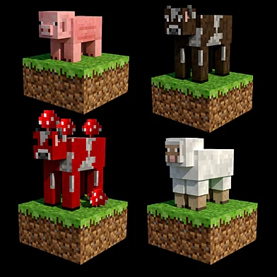 Minecraft pack figurines