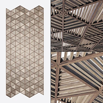 Ceiling parametric Triangle rail n2  / Потолок реечный из параметрических треугольников №2
