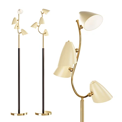 Italian Floor Lamp with Four Individual Shades