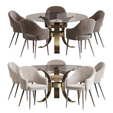 Deephouse  chair and Massimo Glass Top Dining Table