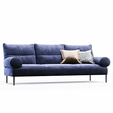 PANDARINE 3 SEATER CYLINDRICAL ARMREST