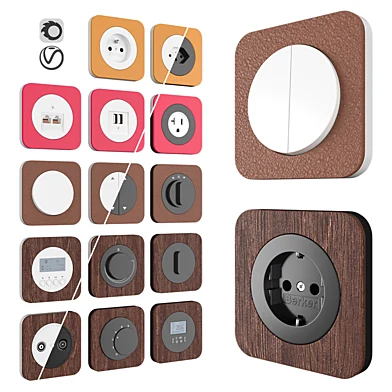 Berker Serie R1 Wood, leather and plastic