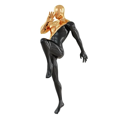 Abstract mannequin kick knee 73