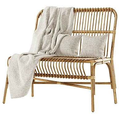 Valerie vintage rattan loveseat / Двухместный диван из ротанга