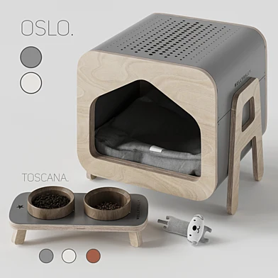 WeelyWally домик Oslo и кормушка для питомца Toscana