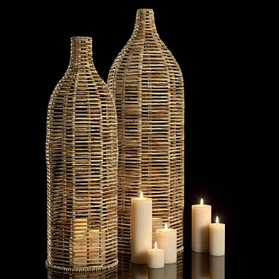 Wicker vases