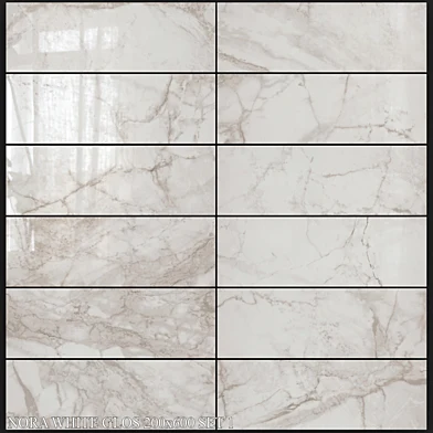 Yurtbay Seramik Nora White Glos 200x600 Set 1