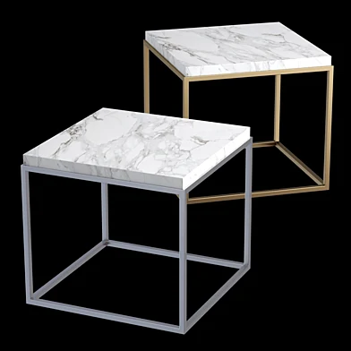 RH Modern Nicolas  marble  sidetable