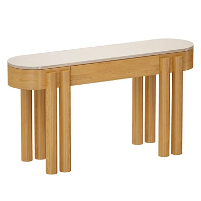 Консоль Oasis Oval Wood Console Table (Crate and Barrel)