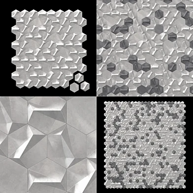 Panel concrete Hexagon n2 / Панель из бетонных шестиугольников №2