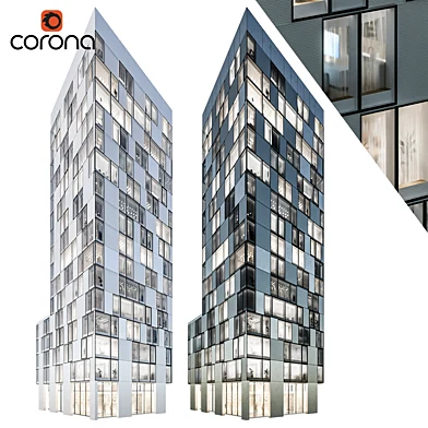 Modern residential building 08 | night + interiors