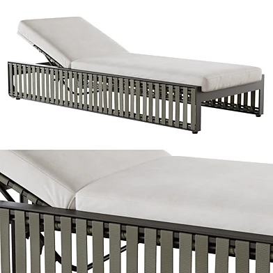 Outdoor garden wicker woven lounger Skyline design Horizon