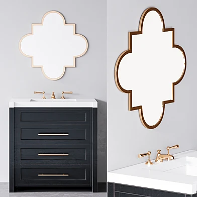 Тумба под умывальник Black Brass Single Sink Vanity