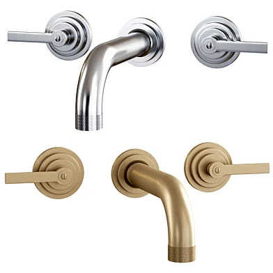 Landmark Industrial wall mounted mixer V7K17-3LF-CP by Samuel Heath / Смеситель
