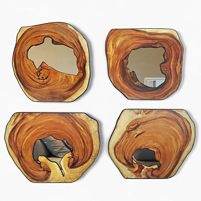 Organic Monkey Pod Mirrors 4