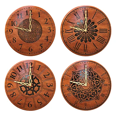 Collection of wooden clocks