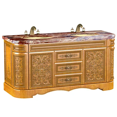 Тумба с двумя умывальниками в восточном стиле. Arabic Furniture bathroom