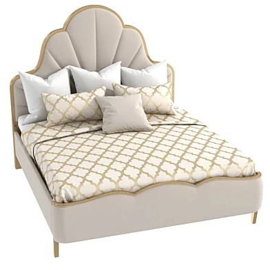 Michael Amini AICO MALIBU CREST Cal King Scalloped Panel Bed