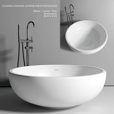 FLAMINIA FONTANA shower-tub in pietraluce