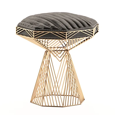 Wire metal stool