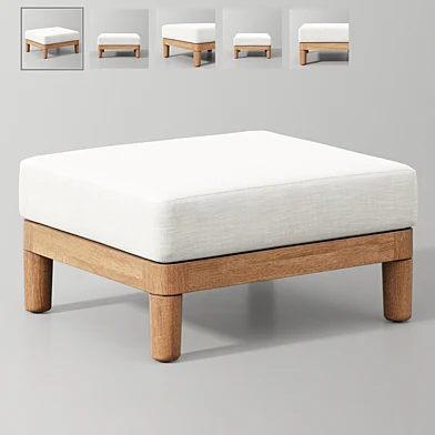 Miramar Teak Ottoman
