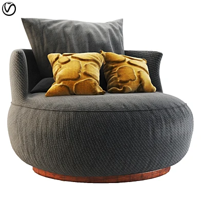 black fabric arm chair