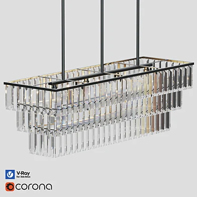 Gemma Crystal Rectangle Chandelier