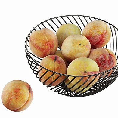 Корзина с персиками