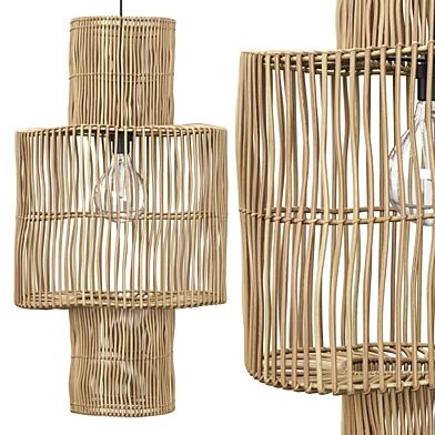 Hanging rattan lamp shade by Tine K Home / Подвесной светильник из ротанга