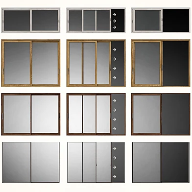 Раздвижные витражные алюминиевые окна /  Sliding Stained Glass Aluminum Windows