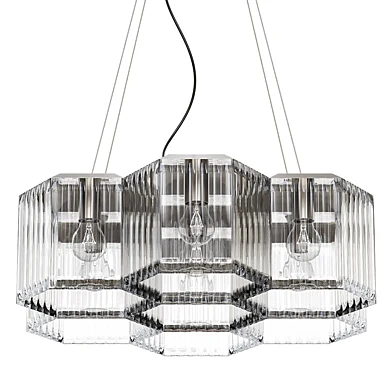 Stillux CONTEMPORARY SILVER TRANSPARENT CHANDELIER